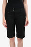 Dolce & Gabbana Black Cotton Silk Blend Capri Pants Size 40