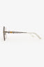 Gucci Clear Rectangle Crystal Sides Sunglasses