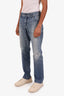 Dolce & Gabbana Light Blue Distressed Straight-Leg Jeans Size 52 Mens