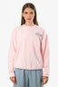 Sporty & Rich Pink Logo Crew Neck Sweatshirt Size XS