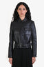Maje Black Lambskin Leather Jacket Size 36