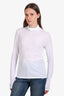 Vince White Cotton Turtle Neck Long Sleeve Top Size M