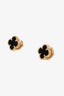 Van Cleef & Arpels 18K Yellow Gold Onyx Sweet Alhambra Earstuds