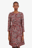 Pre-loved Chanel™ 2010 Red/Multicolour Wool Tweed Faux-jacket Dress Size 36