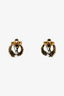 Louis Vuitton Gold Tone LV Angel Stud Earrings