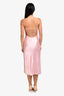 Nana Jacqueline Pink Crisscross Backless Dress Size S