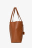 Saint Laurent Brown Leather Shopping Tote Bag