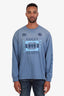 Gucci Blue Cotton GG Logo Long Sleeve Shirt Size XXL Mens