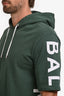 Balmain Green Cotton Logo Short Sleeve Hoodie Size XS Men's