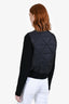 Prada 2021 Black Re-Nylon Puffer Knit Bomber Jacket Size 42