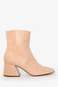 Maison Margiela Nude Leather Block Heel Boots Size 40