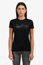 Louis Vuitton Black Cotton Sequin Logo Short Sleeve T-Shirt Size XS