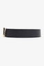 Hermès Black/Navy Leather Reversible H Au Carre Buckle Belt