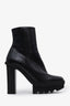 Stella McCartney Black Leather Platform Ankle Boots Size 40