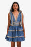Celia B Blue Denim Multicolour Sleeveless Mini Dress Size S