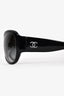 Pre-loved Chanel™ Black Acrylic Logo CC Sunglasses