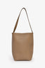 The Row Taupe Leather Medium NS Park Tote
