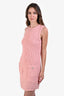 Pre-loved Chanel™ Vintage Pink Cotton Knit Sleeveless Dress with Slip Size 38