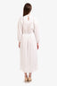 Isabel Marant Etoile White Cotton Eyelet Long Sleeve Maxi Dress Size 38