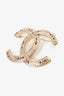 Pre-loved Chanel™ 2012 Gold-Tone Embellished Interlocking CC Brooch