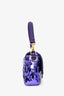Fendi Purple Sequin Baguette Shoulder Bag