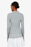 Miu Miu Grey Cashmere Silk Knit Cardigan Size 36