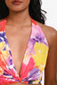 Multicolour Halter Crop Top + Maxi Skirt Set Size XS