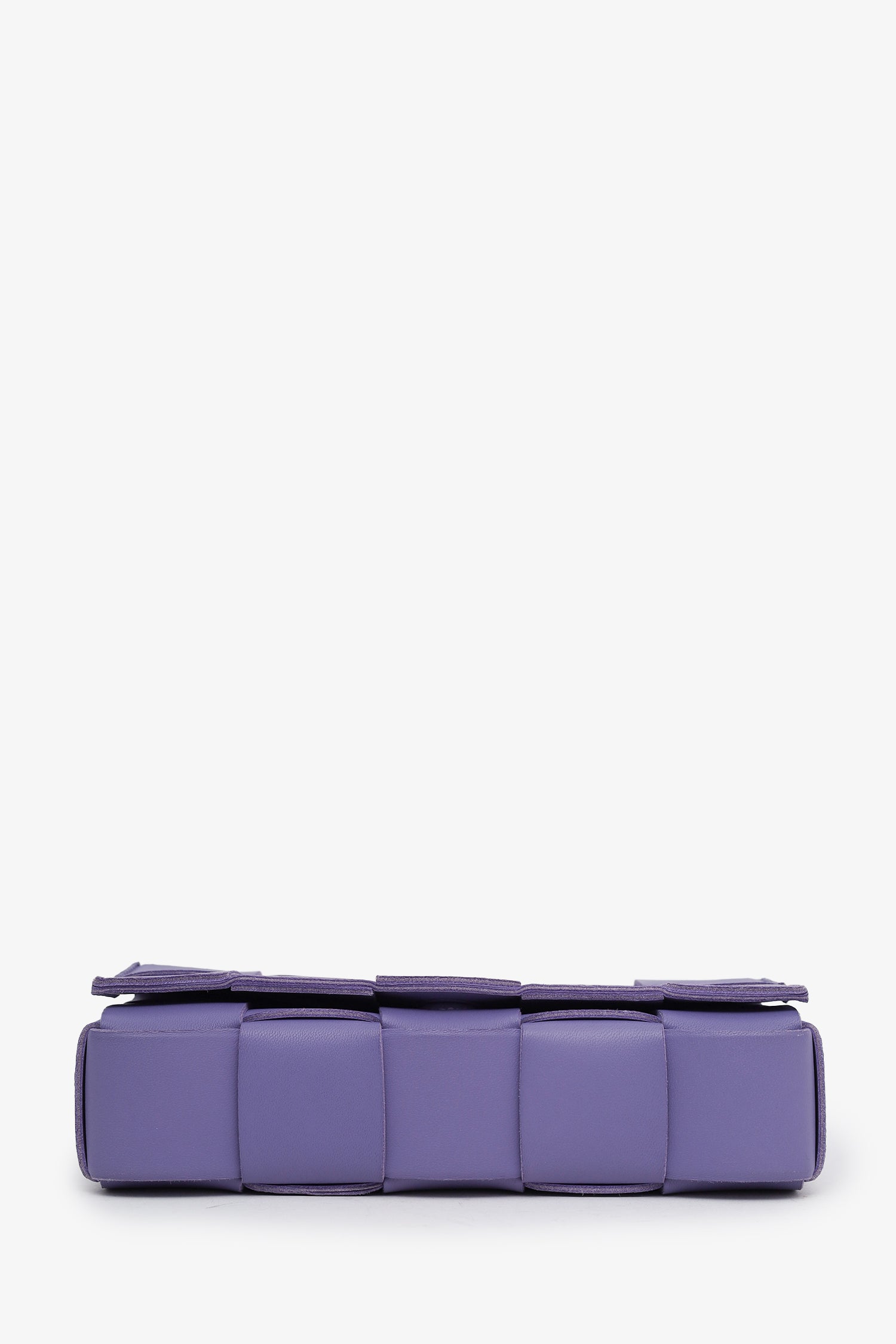 Bottega Veneta Purple Leather Intrecciato Cassette Crossbody Bag