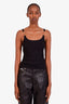 Gucci Black Horsebit Logo-detailed Crepe Jersey Tank Top Size L