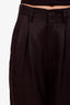 Anine Bing Black Straight Leg Pleated Trousers Size 26