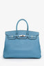 Hermès 2003 Blue Jean Togo Leather Birkin 35