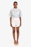 Zimmermann White Linen High Waisted Shorts Size 0