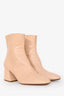 Maison Margiela Nude Leather Block Heel Boots Size 40