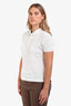 Maison Margiela 2021 White Embroidered Logo Polo Top Size M
