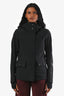 Moncler Black Lozere Giubbotto Hooded Insulated Zip Up Jacket Size 0