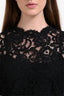 Saint Laurent Black Cotton Lace Blouse Size 36