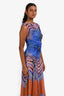 Ulla Johnson Blue/Orange Multi Printed Midi Dress Size S