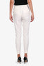 Dolce & Gabbana White Wool Tapered Trousers Size 40