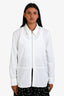 Rag & Bone White Cotton Poplin Zip Up 'Bella' Shirt Size S