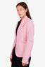 Versace Pink Wool Single Breasted Blazer Size 36