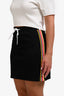 Miu Miu 2018 Black Red/Yellow Striped Mini Skirt Size M