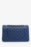 Pre-loved Chanel™ 2017 Blue Quilted Lambskin Classic Medium Double Flap Bag