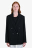 Vince Black Padded Shoulder Blazer Size 10