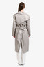 Remain Birger Christensen Grey Linen Trench Coat Size 4