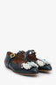 Marni Green Snakeskin Crystal Embellished Mary Jane Flats Size 37