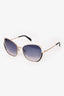 Emilio Pucci Gold Tone Cat Eye Sunglasses