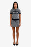 Christian Dior Navy Blue Oblique Cotton Hooded Mini Dress Size XS