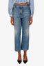 Pre-loved Chanel™ 2025 Blue Denim Logo Jeans Size 42