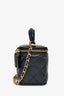 Pre-Loved Chanel™ 2022+ Black Lambskin Leather CC Mini Vanity On Chain
