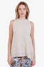 Brunello Cucinelli Beige Linen Silk Sequin Detailed Lined Tank Size M
